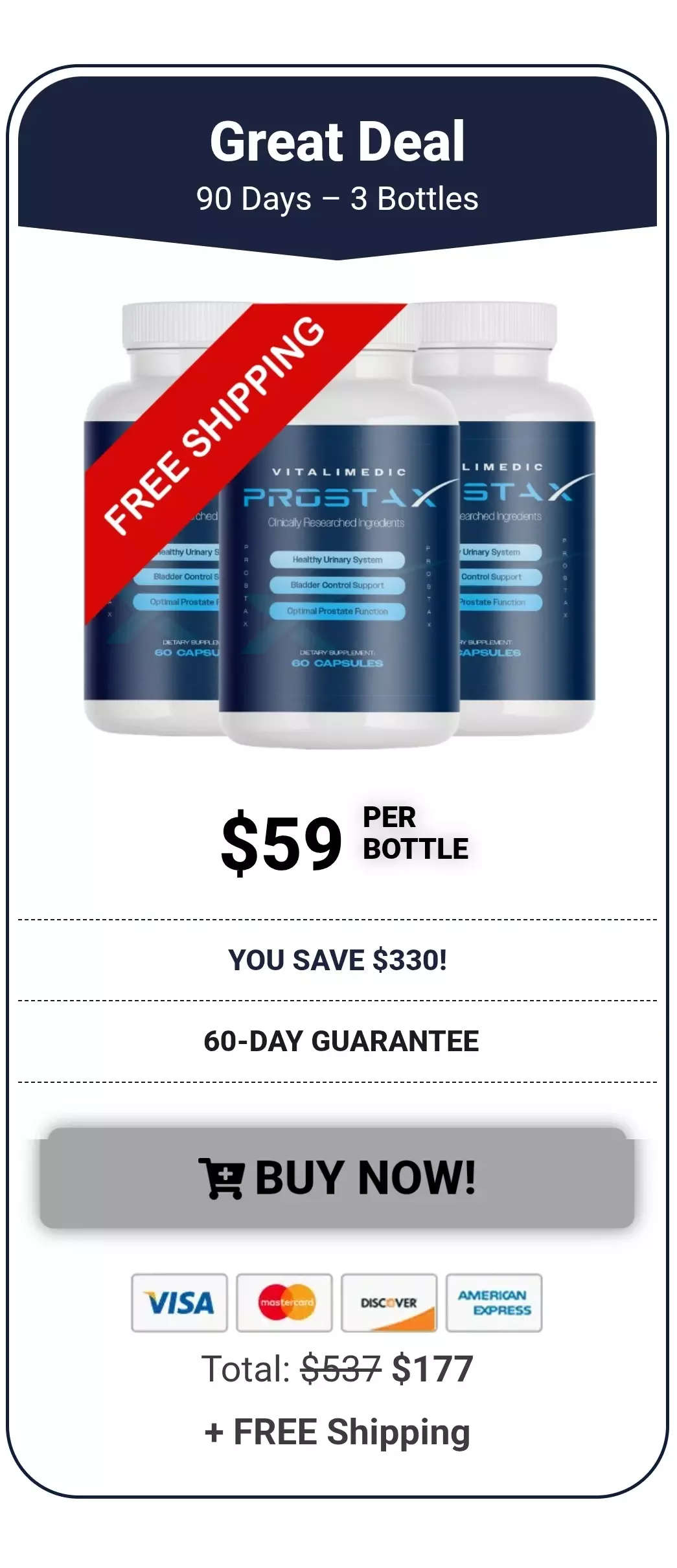 ProstaX™ 3 bottles pricing